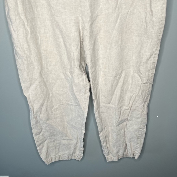 Eileen Fisher Organic Linen Tapered Pull On Pant - Picture 4 of 10